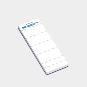 4 hele en 2 halve bonnen op strook breed • boekjes