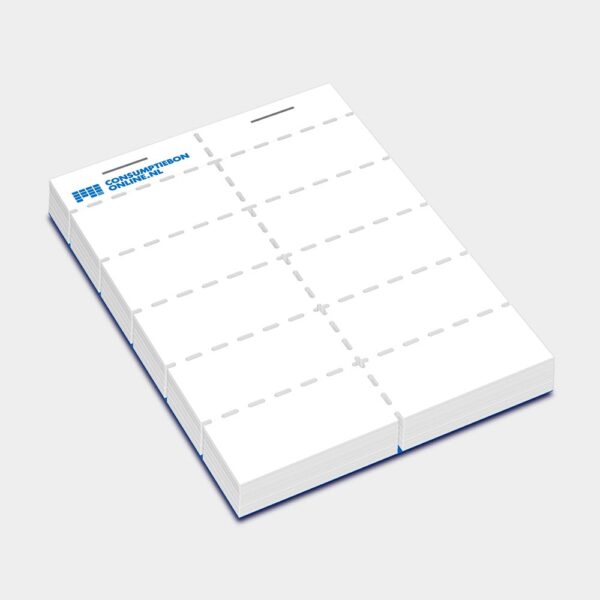 10 hele consumptiebonnen op vel A6 • boekjes budget